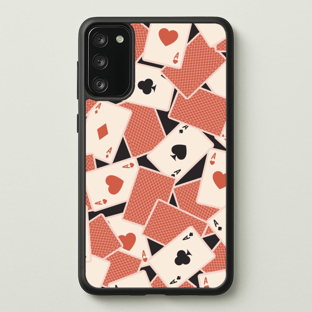 Playing Cards Collage Pattern Phone Case - Galaxy S20FE / Standard