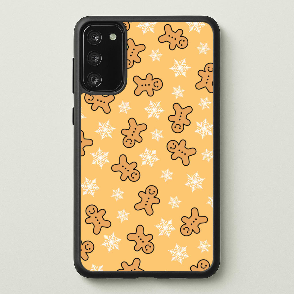 Cute Gingerbread And Snowflakes Pattern Phone Case - Galaxy S20FE / Standard