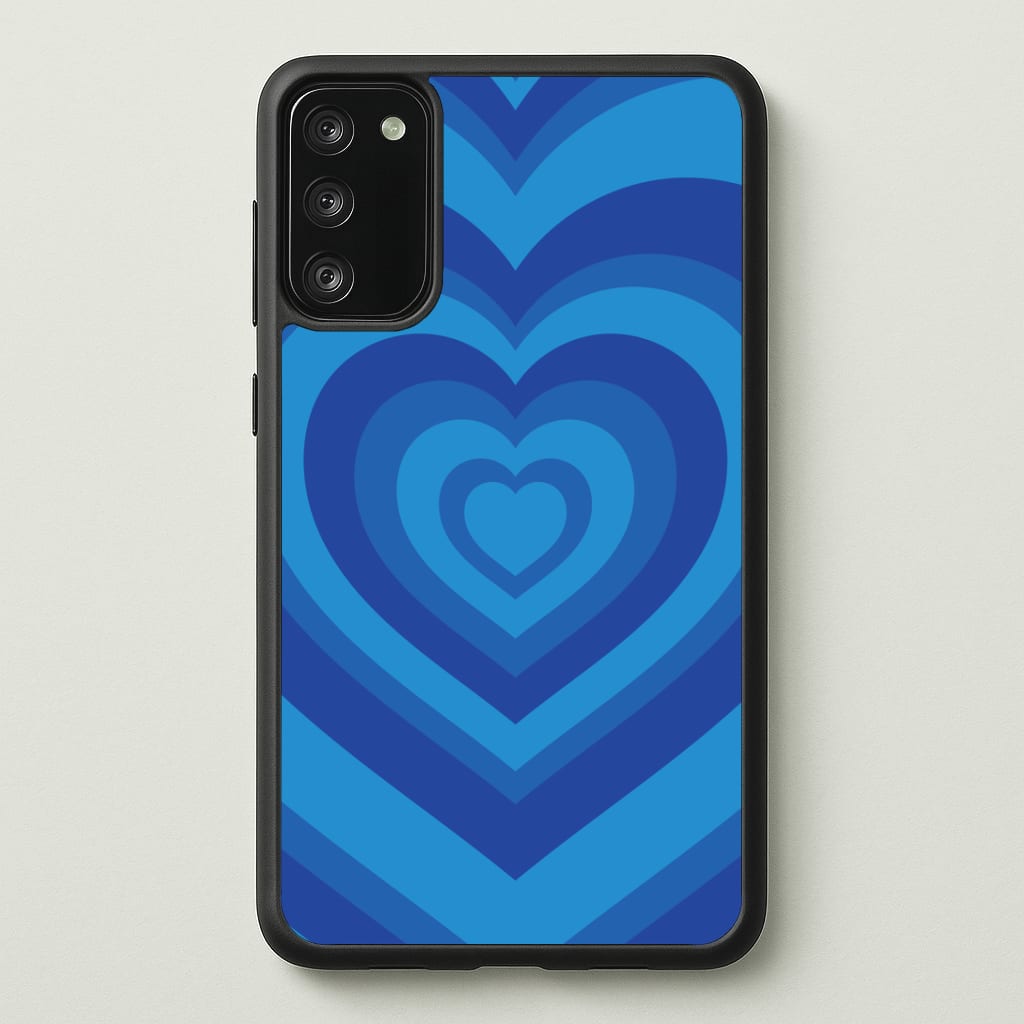Blue - Colourful Hearts Phone Case - Galaxy S20FE / Standard