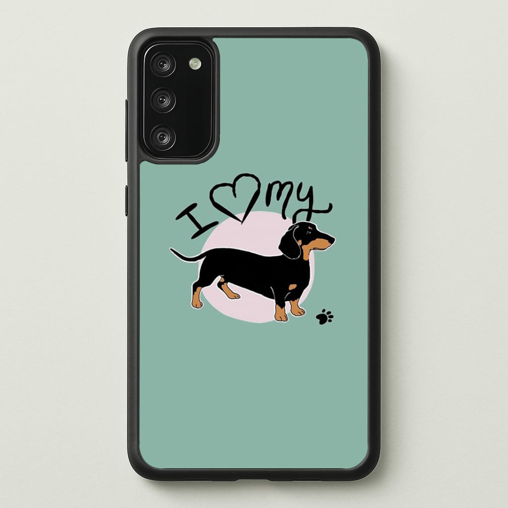I Love My Dachshund Phone Case - Galaxy S20FE / Standard