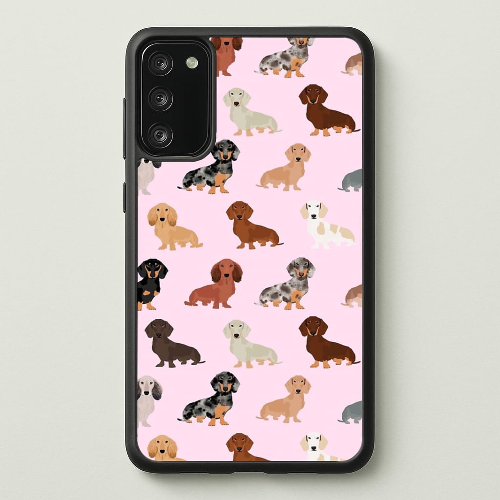 Dachshund Breed Pattern Phone Case - Galaxy S20FE / Standard