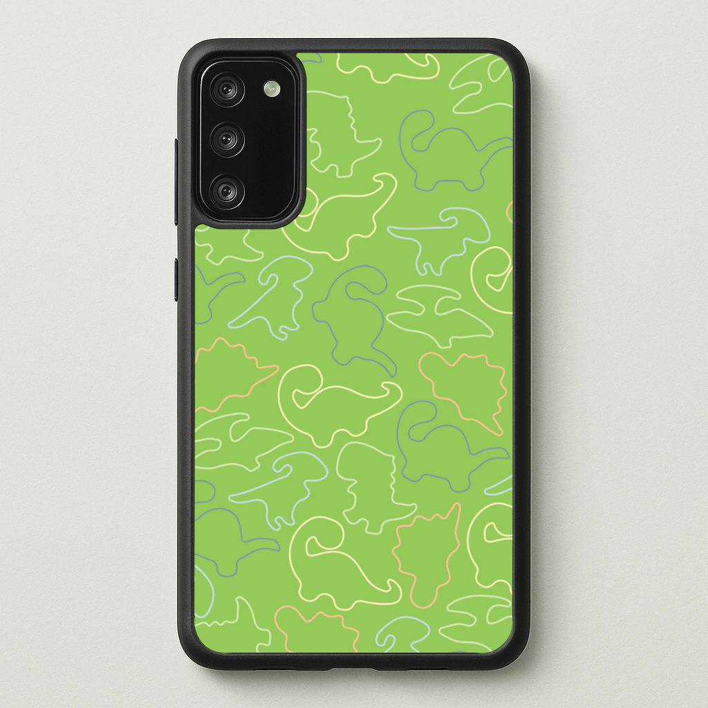 Outline Pattern - Dinosaurs Phone Case - Galaxy S20FE / Standard