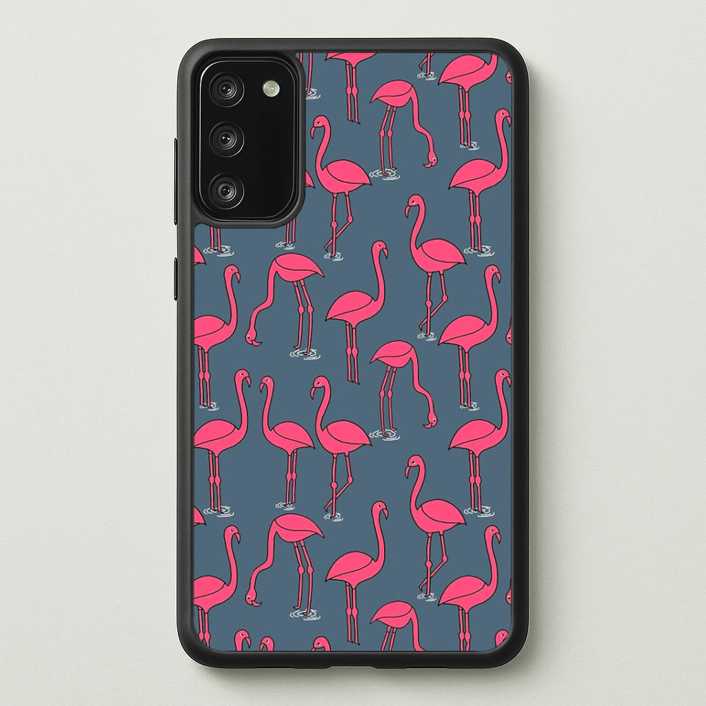 Basic Pink Flamingo Pattern Phone Case - Galaxy S20FE / Standard