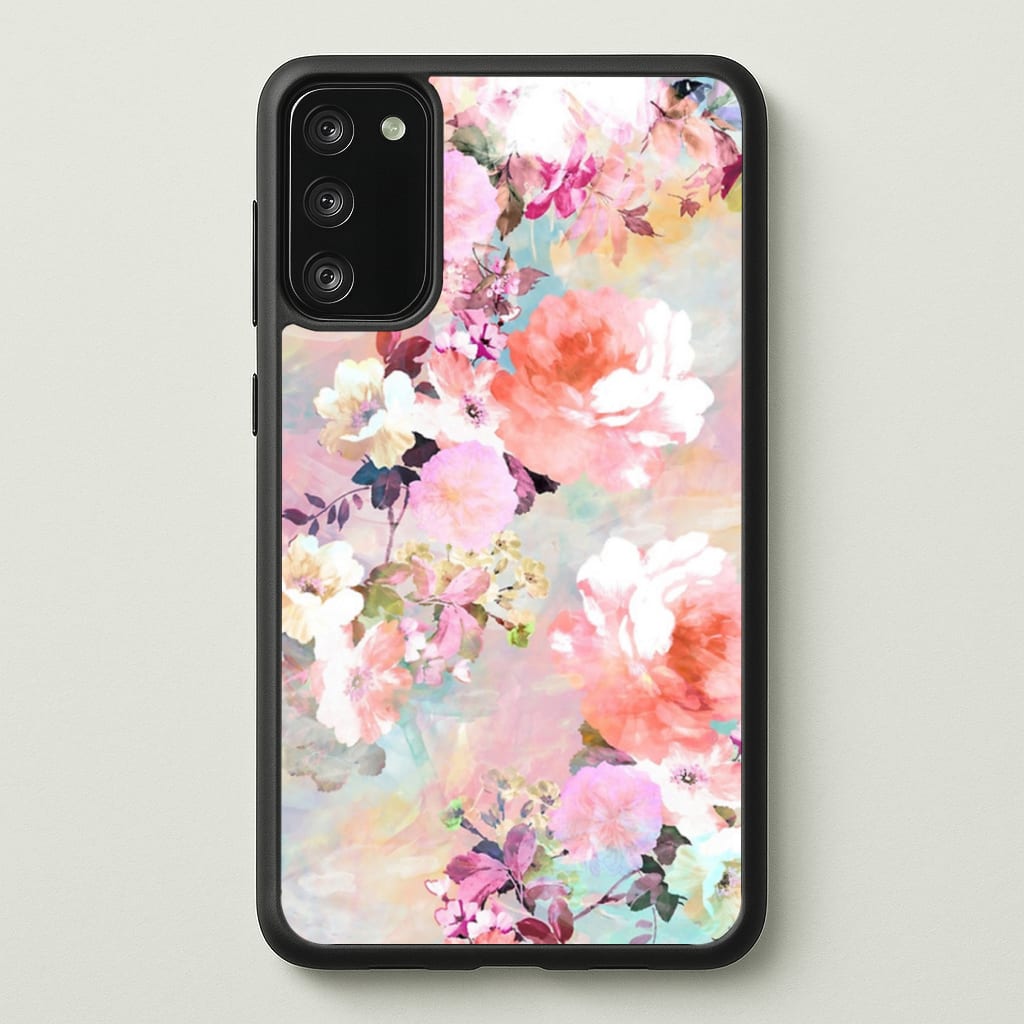 Pastel Pink Floral Pattern Phone Case - Galaxy S20FE / Standard