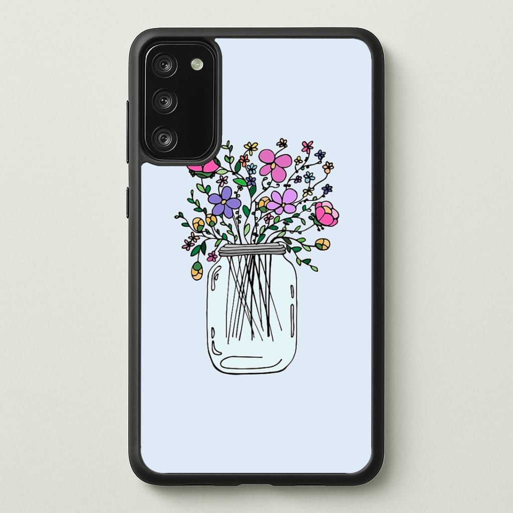 Cartoon Flower Jar Phone Case - Galaxy S20FE / Standard