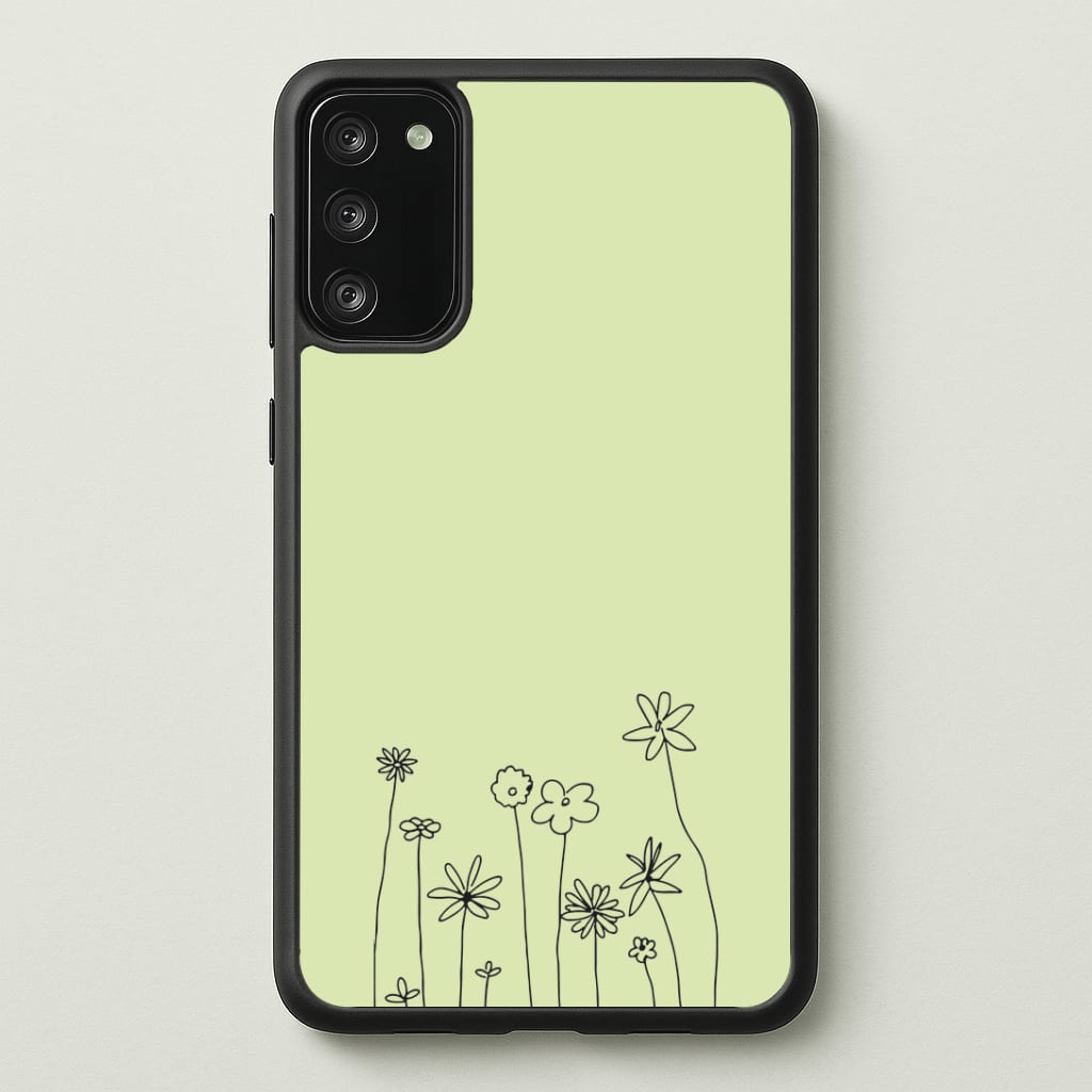 Floral Outline - Floral Phone Case - Galaxy S20FE / Standard