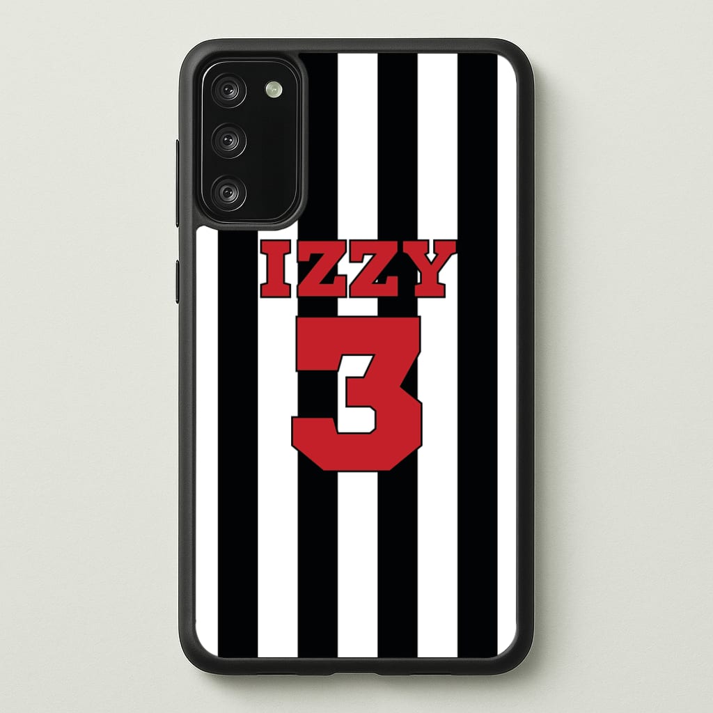 Black And White Stripes - Personalised Football Phone Case - Galaxy S20FE / Standard