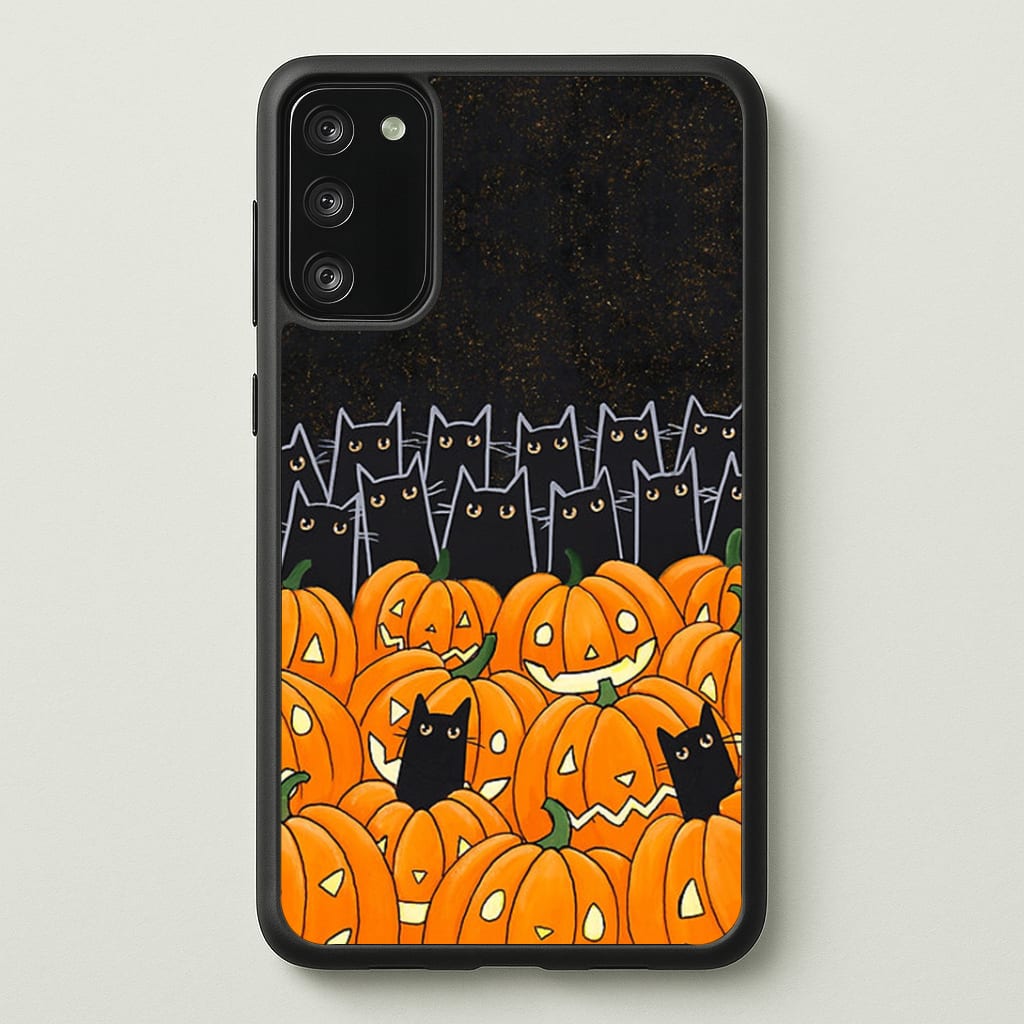 Black Cats & Lanterns - Halloween Phone Case - Galaxy S20FE / Standard