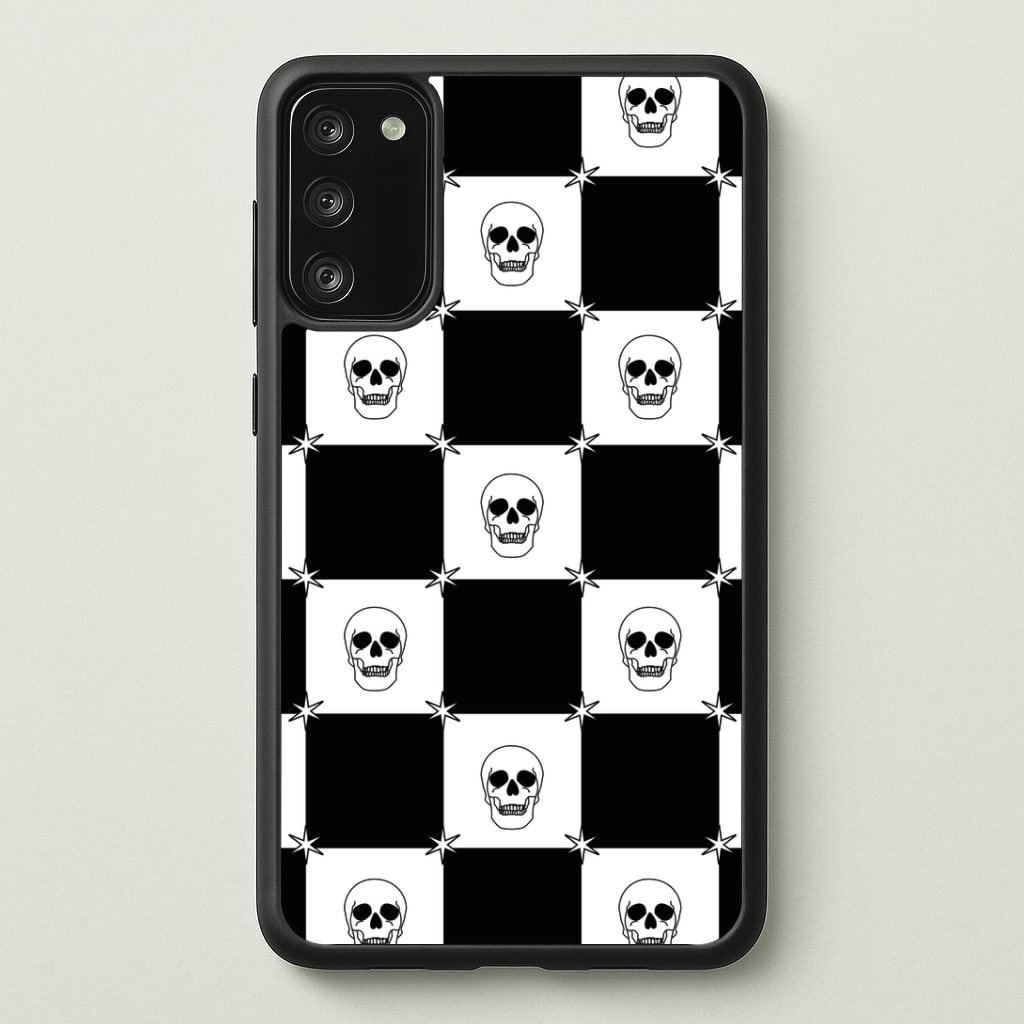 Checkered Skulls Pattern Phone Case - Galaxy S20FE / Standard