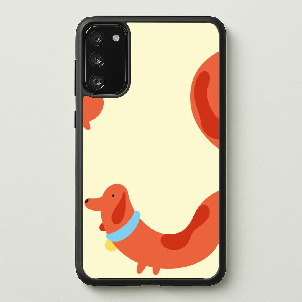 Sausage dog wrapped round - Dachshunds Phone Case - Galaxy S20FE / Standard