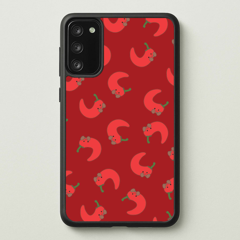 Red Chilli Pattern Phone Case - Galaxy S20FE / Standard