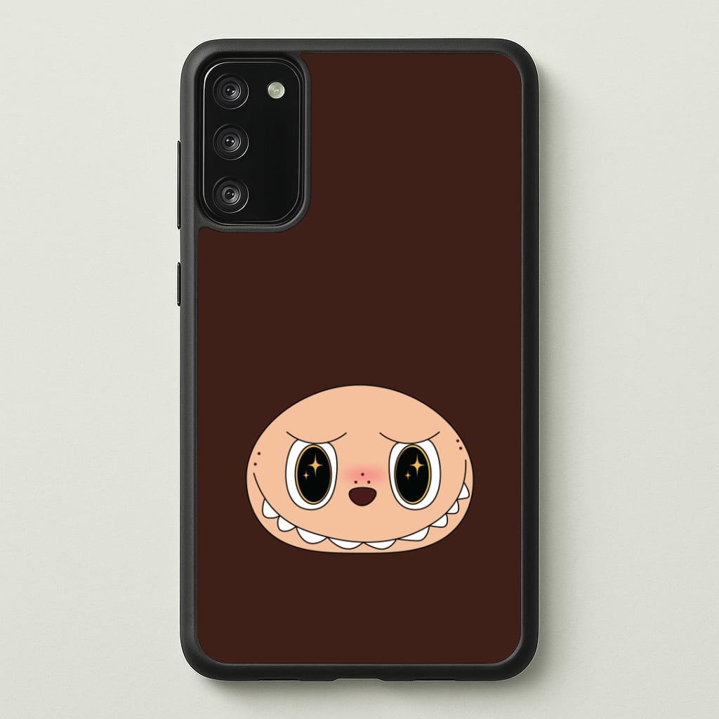 Cute Brown Monster Face Phone Case - Galaxy S20FE / Standard