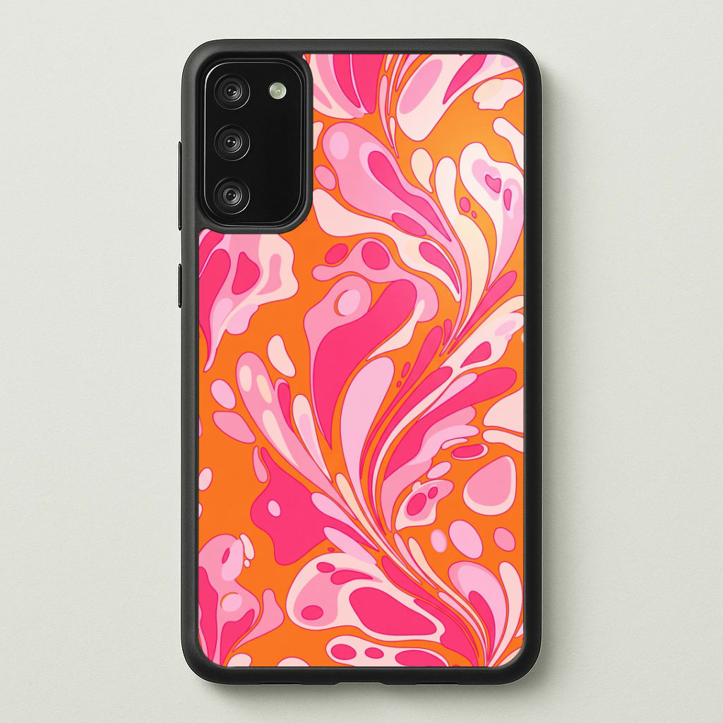 Orange Marble Swirl Phone Case