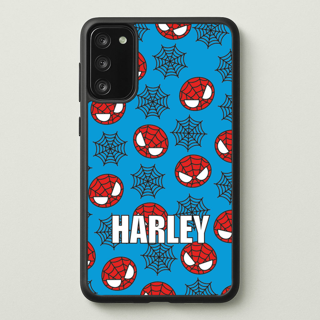 Spiderman And Webs - Personalised Superhero Comic Phone Case - Galaxy S20FE / Standard
