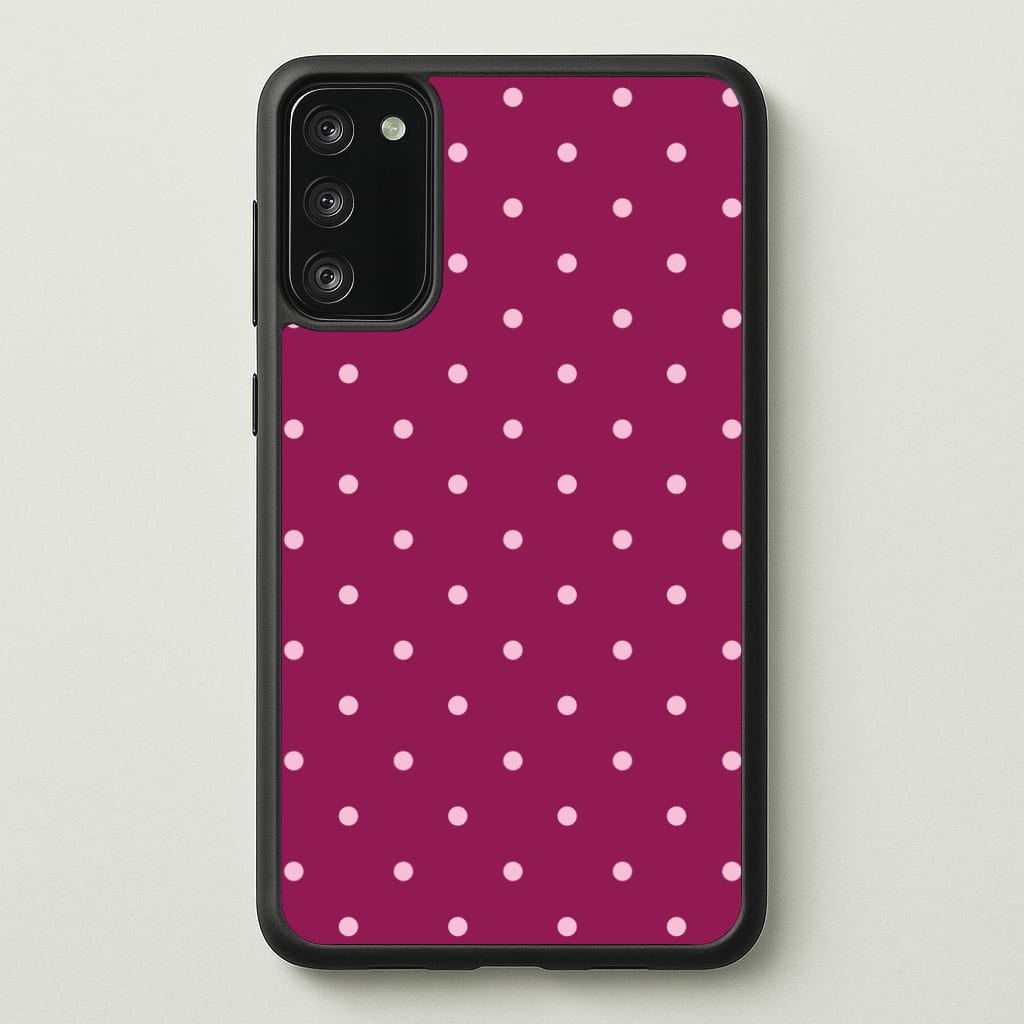 Raspberry Polka Dots Phone Case - Galaxy S20FE / Standard