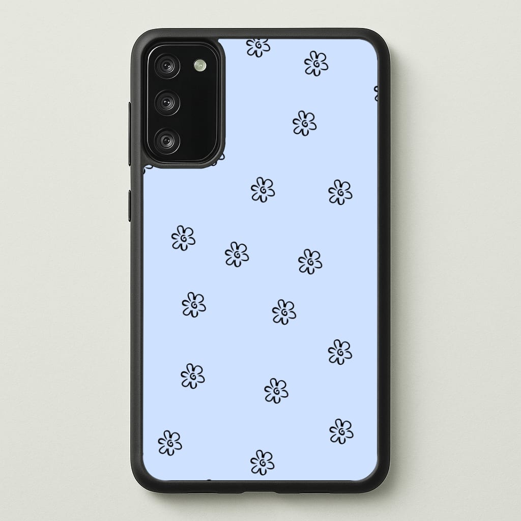 Detail Flower Pattern - Blue Phone Case - Galaxy S20FE / Standard