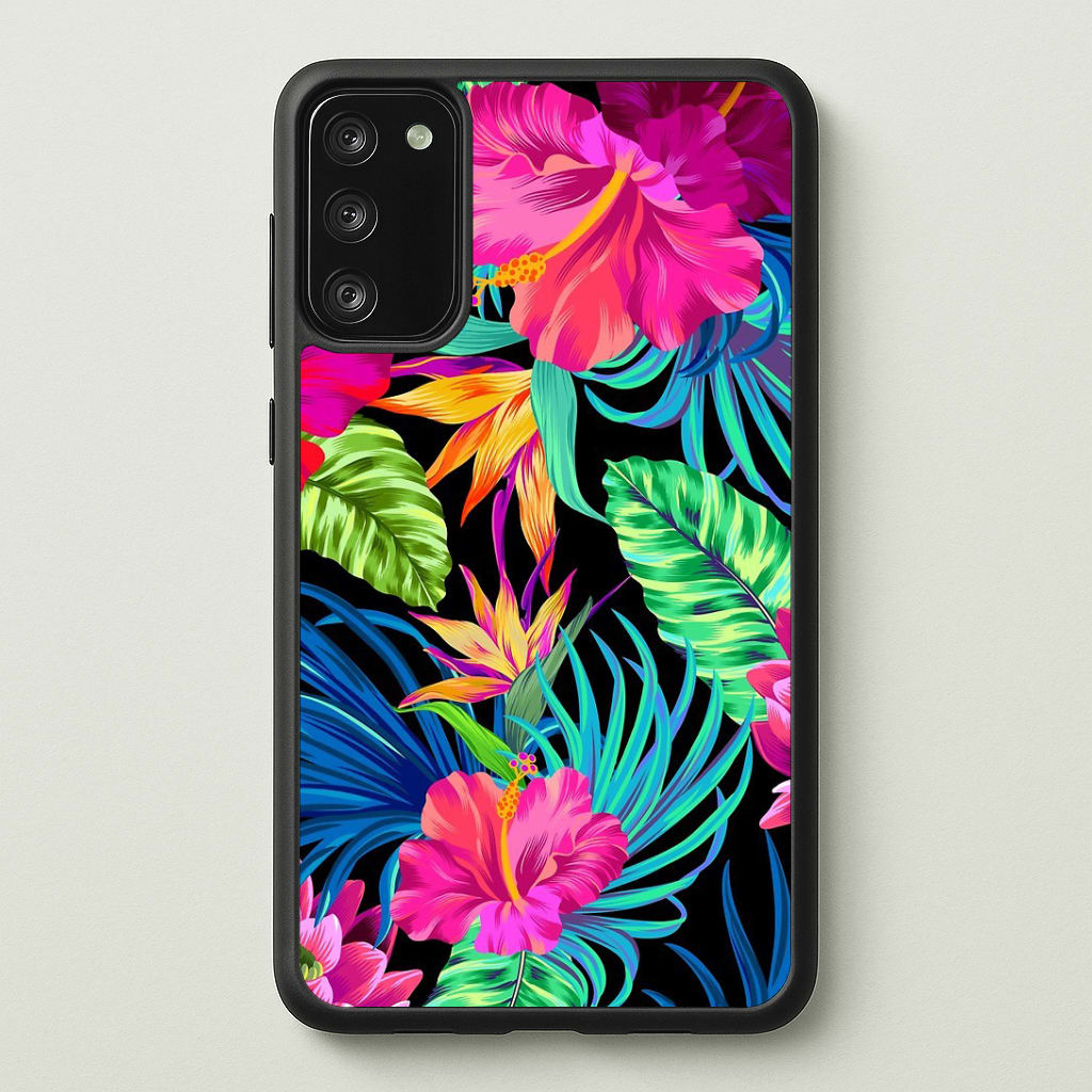 Colourful Hibiscus Pattern Phone Case - Galaxy S20FE / Standard