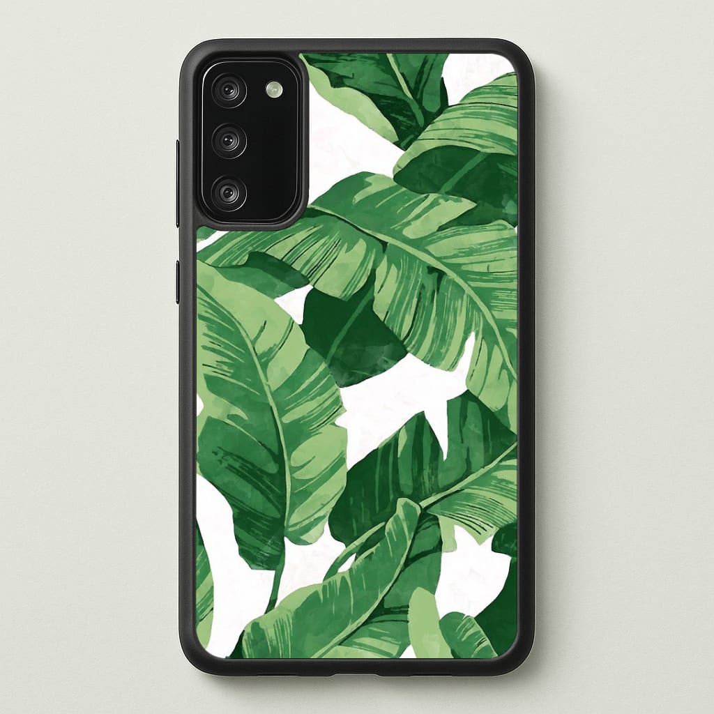 Tropical Banana Leaf Pattern Phone Case - Galaxy S20FE / Standard