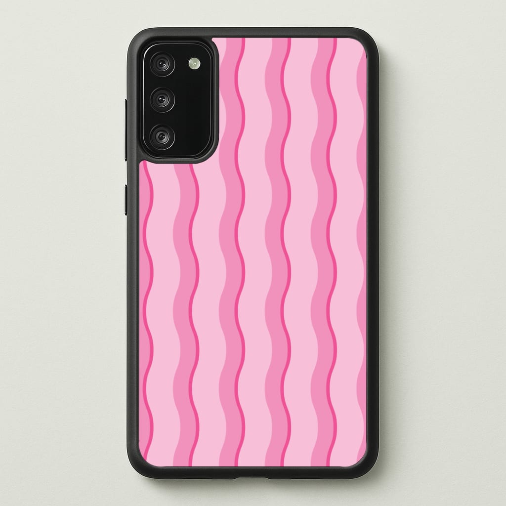 Pink Wavy Stripes Pattern Phone Case