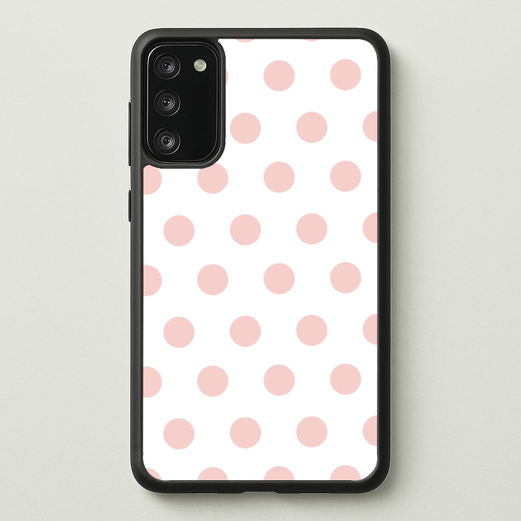Pink Polka Dot Personalised Phone Case - Galaxy S20FE / Standard