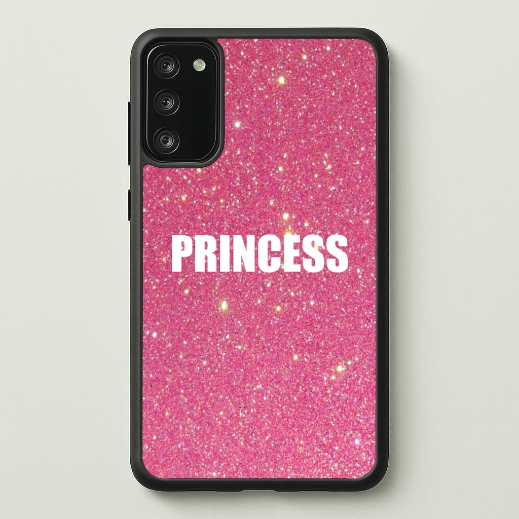 Glittery Pink Princess Phone Case - Galaxy S20FE / Standard