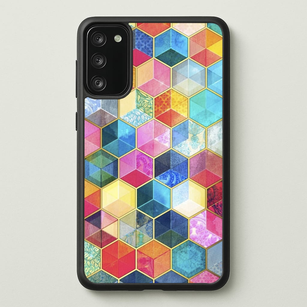 Colourful Honeycomb Pattern Phone Case - Galaxy S20FE / Standard