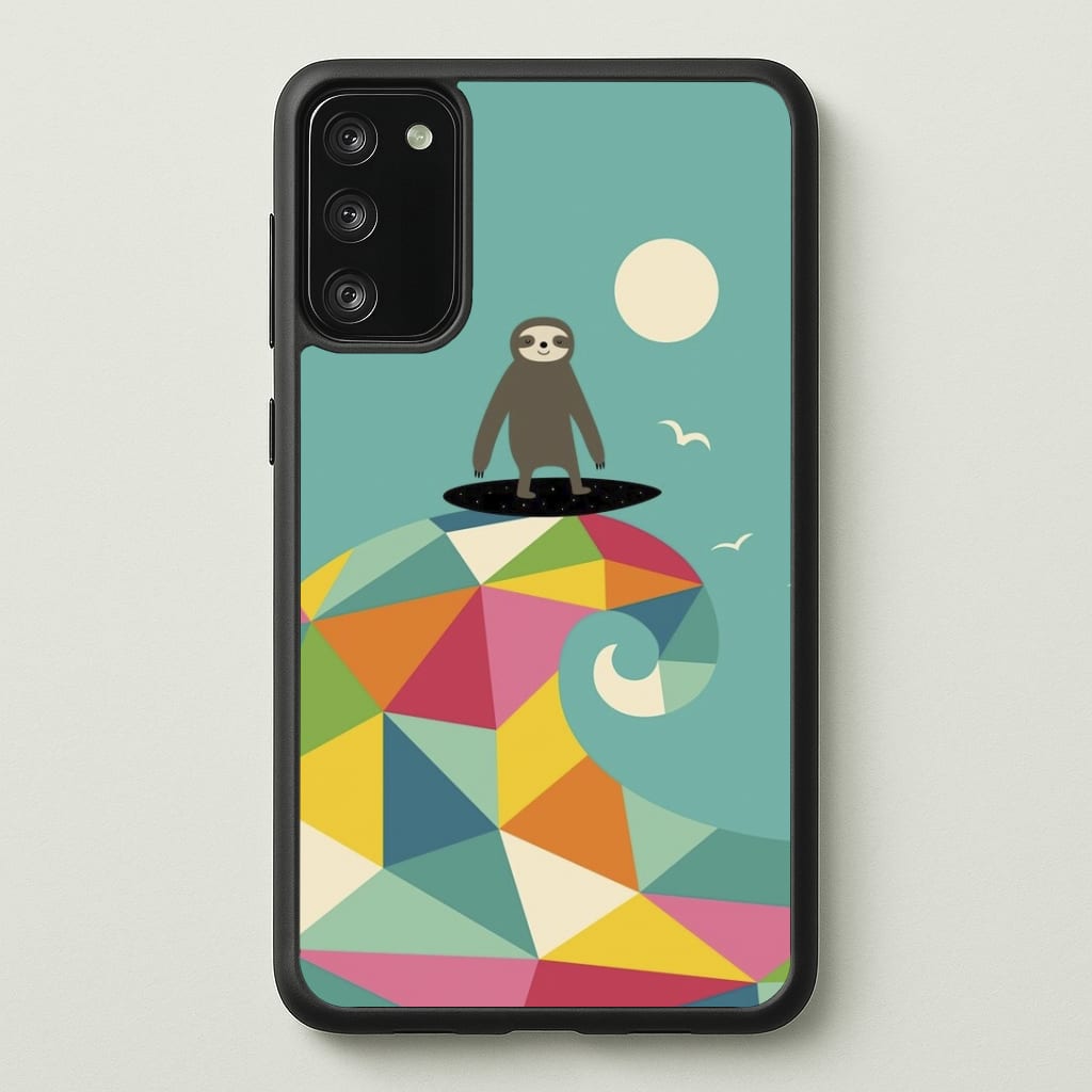 Surfing Sloth Phone Case - Galaxy S20FE / Standard