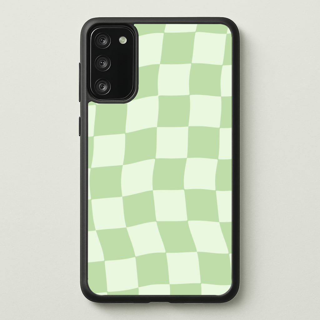 Green Checkers Phone Case - Galaxy S20FE / Standard