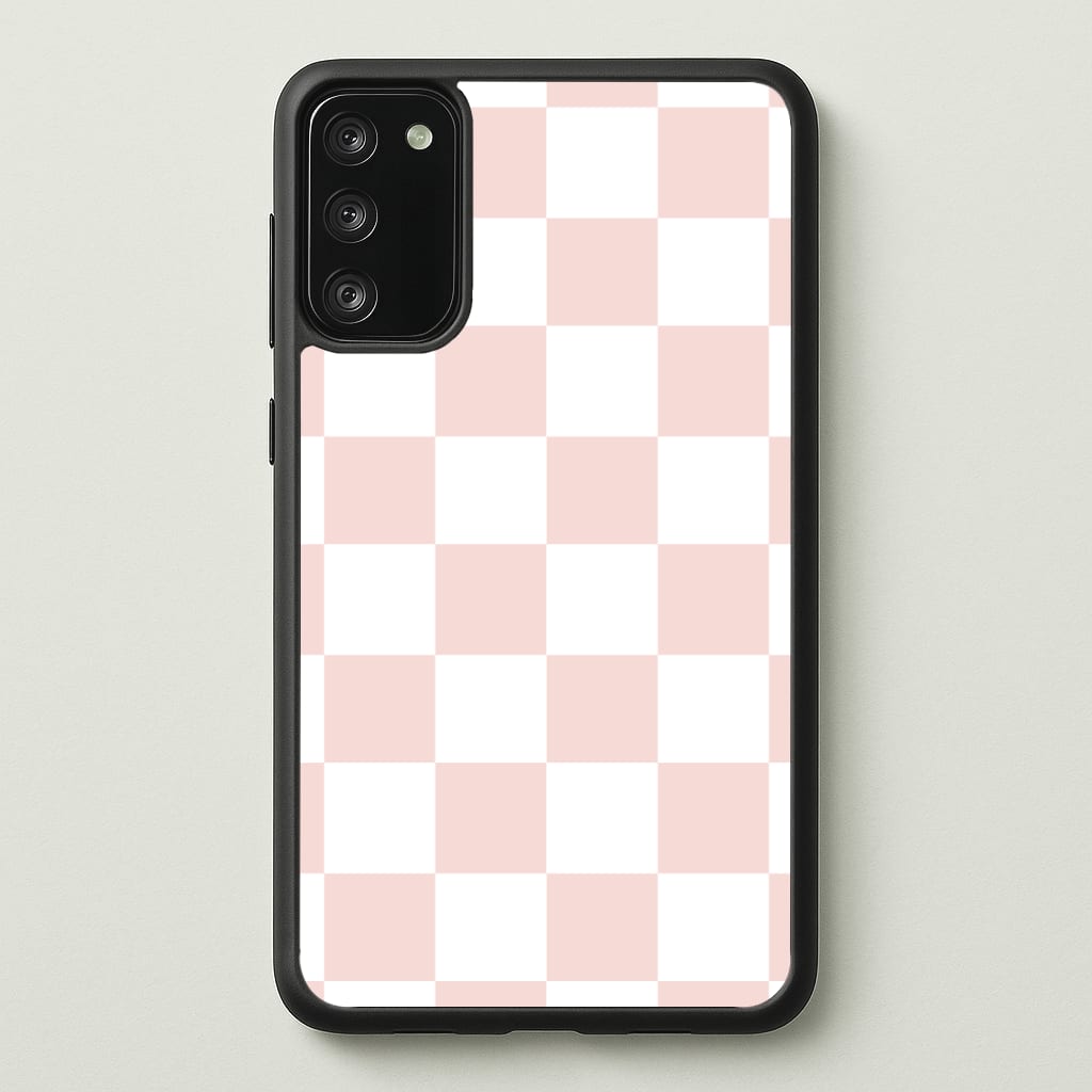 Pink And White Checkers Phone Case - Galaxy S20FE / Standard