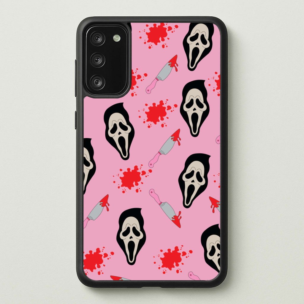 Pink Ghostface Pattern - Scream Phone Case - Galaxy S20FE / Standard