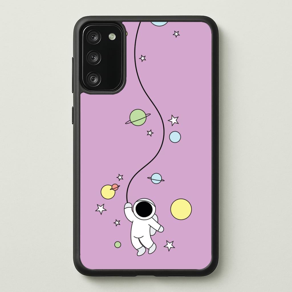 Cute Hanging Astronaut Phone Case - Galaxy S20FE / Standard