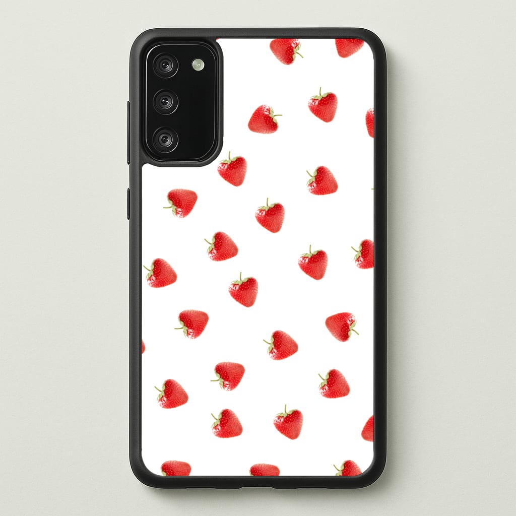 Strawberry Pattern Phone Case - Galaxy S20FE / Standard