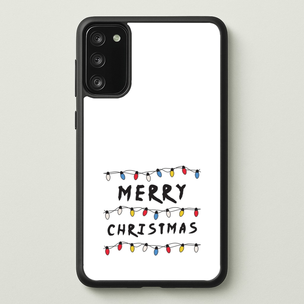Merry Christmas String Lights Phone Case - Galaxy S20FE / Standard