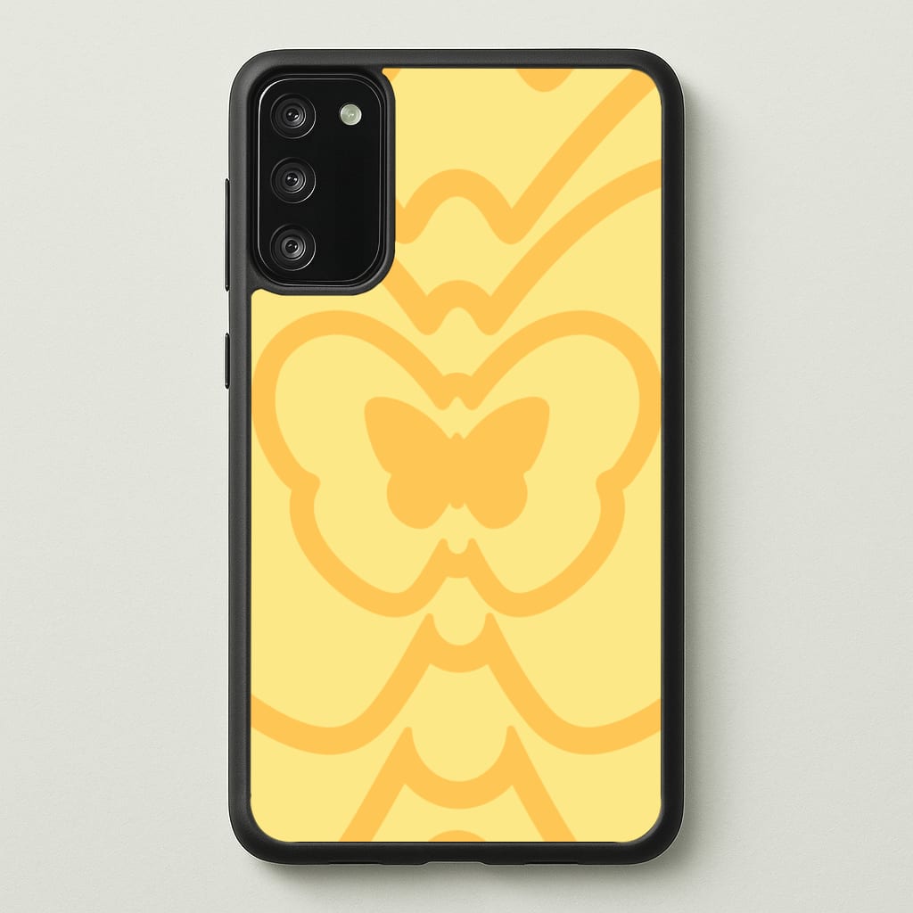 Abstract Orange Butterfly Phone Case - Galaxy S20FE / Standard