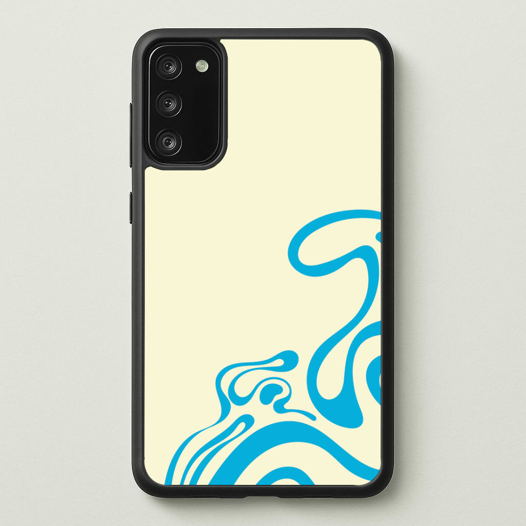 Blue Waves Corner Pattern Phone Case - Galaxy S20FE / Standard