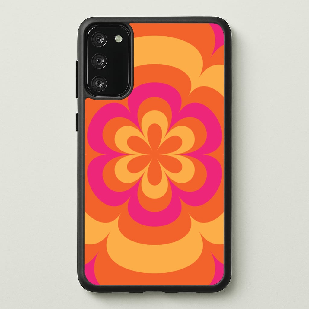 Sunset Trippy Flower Pattern Phone Case - Galaxy S20FE / Standard
