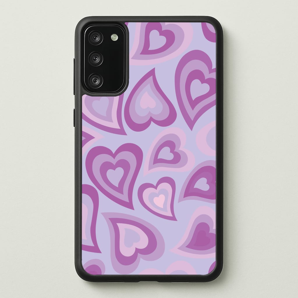 Purple Hearts - Trippy Patterns Phone Case - Galaxy S20FE / Standard