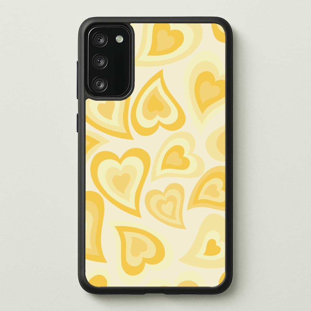 Yellow Hearts - Trippy Patterns Phone Case - Galaxy S20FE / Standard