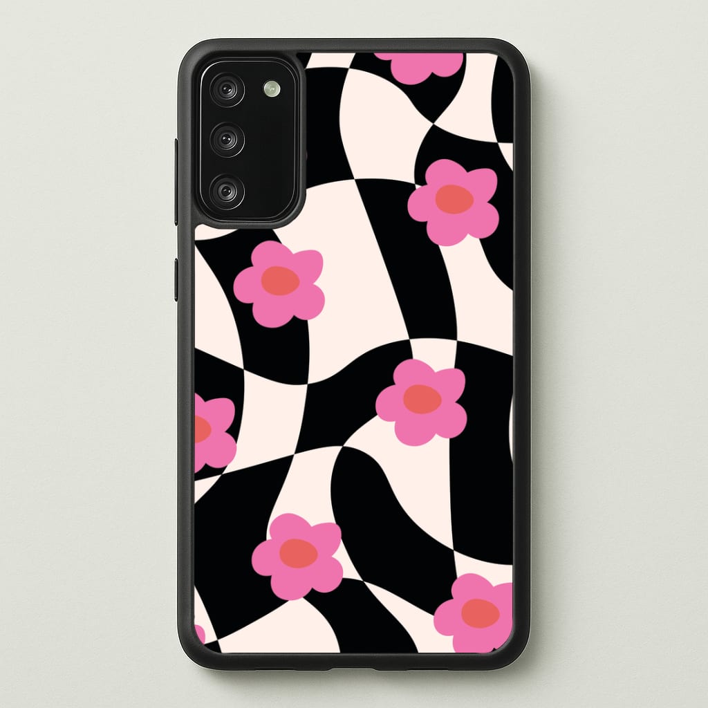 Checkboard Flowers - Trippy Patterns Phone Case - Galaxy S20FE / Standard