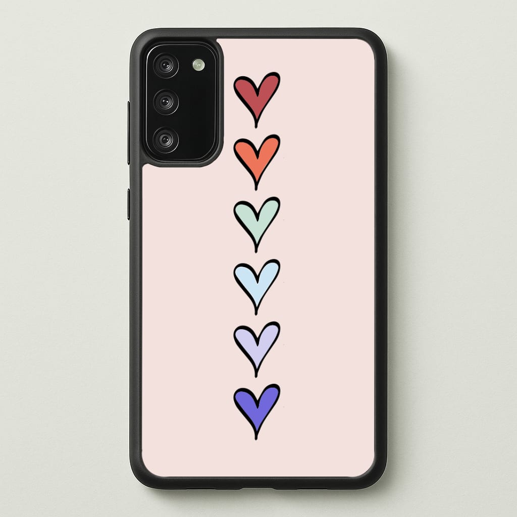 Love Heart Line Phone Case - Galaxy S20FE / Standard