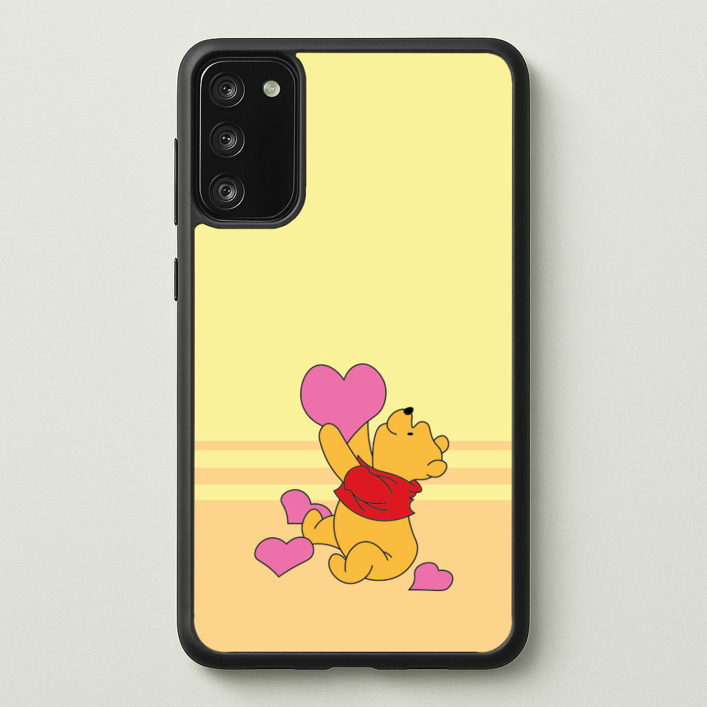 Pooh Love Heart Balloons Valentine's Phone Case - Galaxy S20FE / Standard