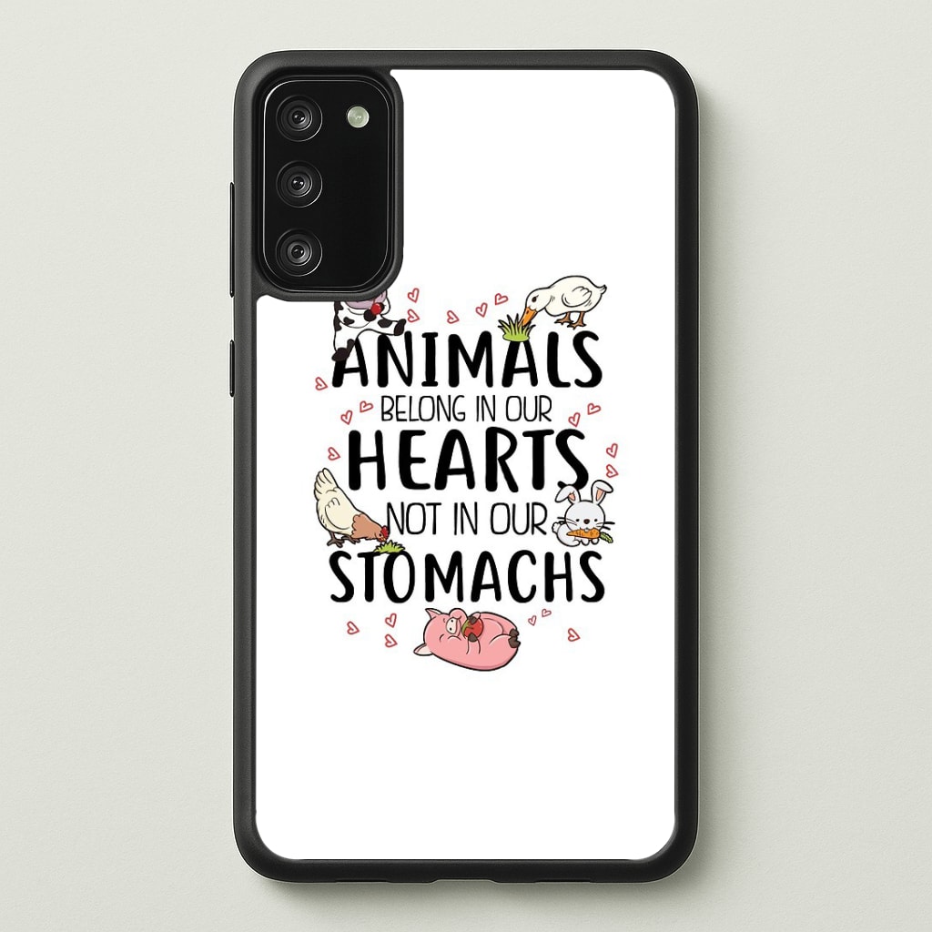 Animals Belong In Our Hearts - Vegan Phone Case - Galaxy S20FE / Standard