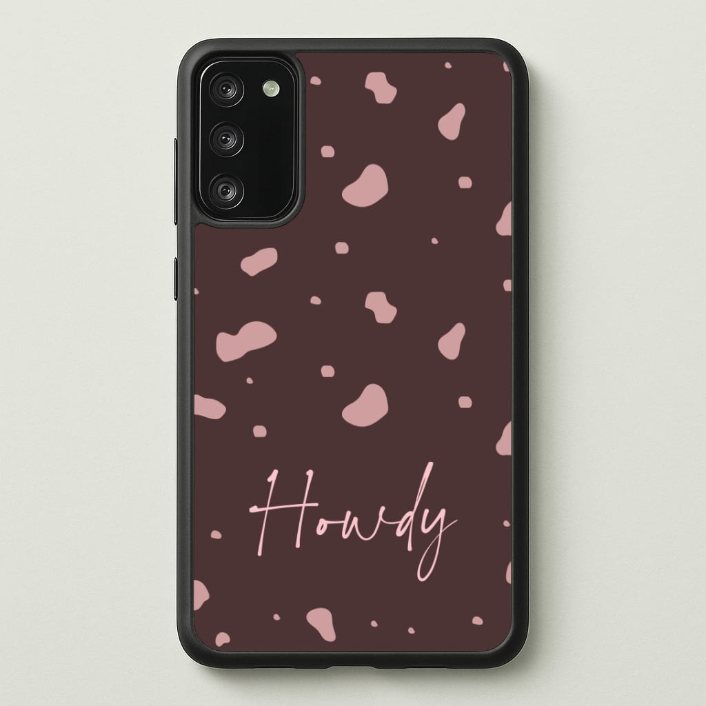 Cow Print Howdy Phone Case - Galaxy S20FE / Standard