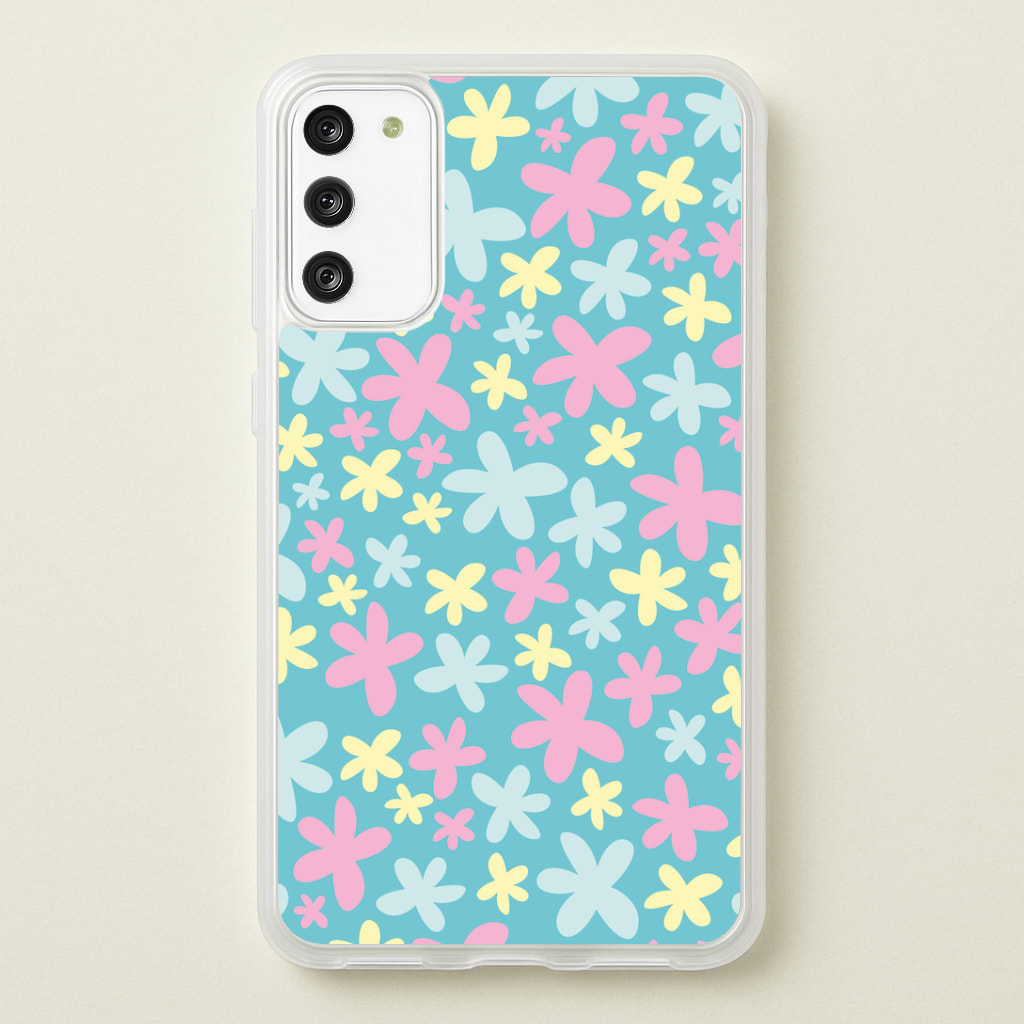 Blue, Pink And Yellow Flowers - Spring Patterns Phone Case