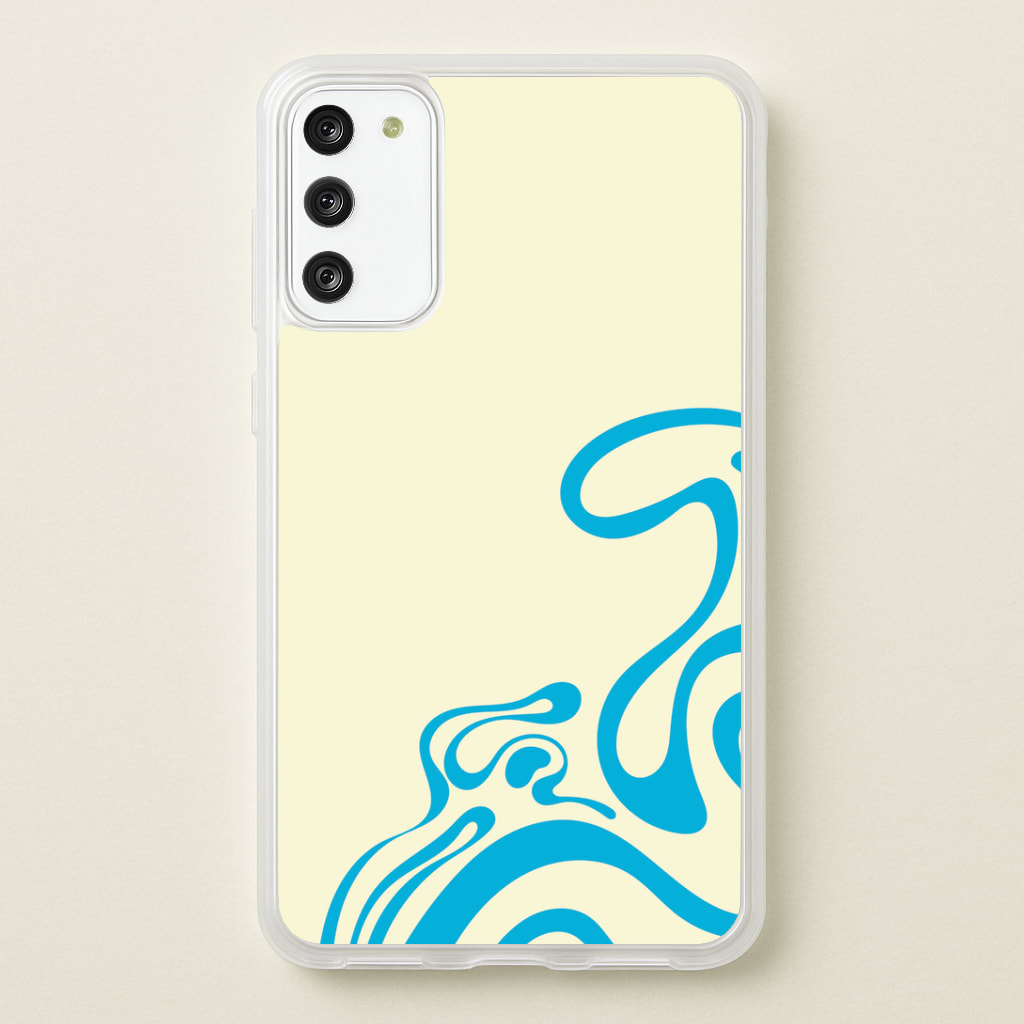 Blue Waves Corner Pattern Phone Case