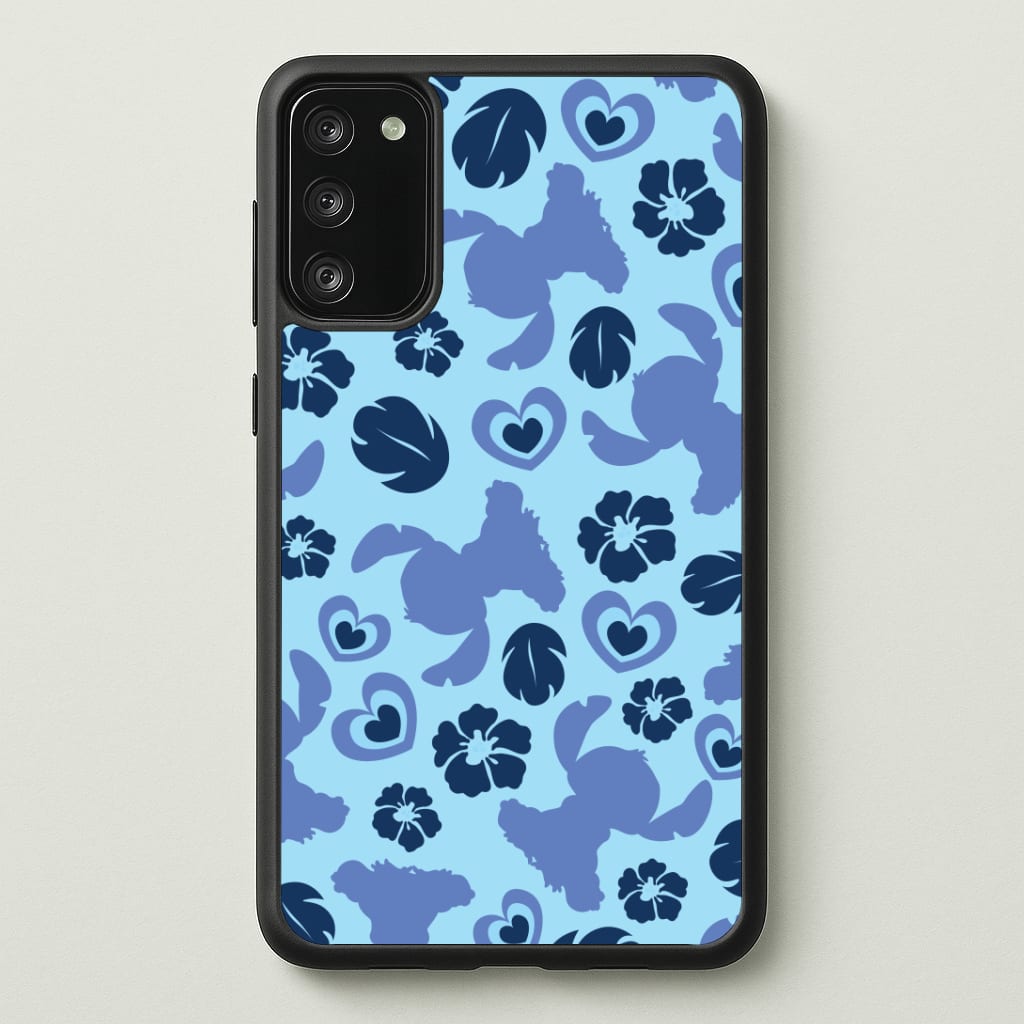 Blue Alien Silhouette Pattern Phone Case