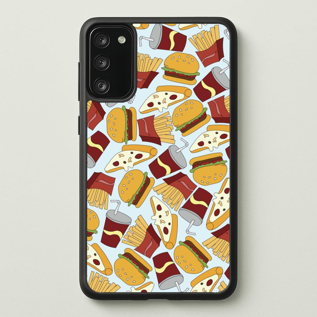 Burgers, Fries And Pizzas - Fast Food Patterns Phone Case