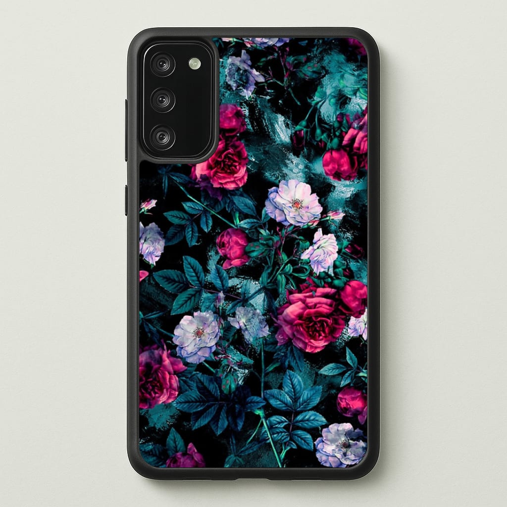 Black Floral Pattern Phone Case