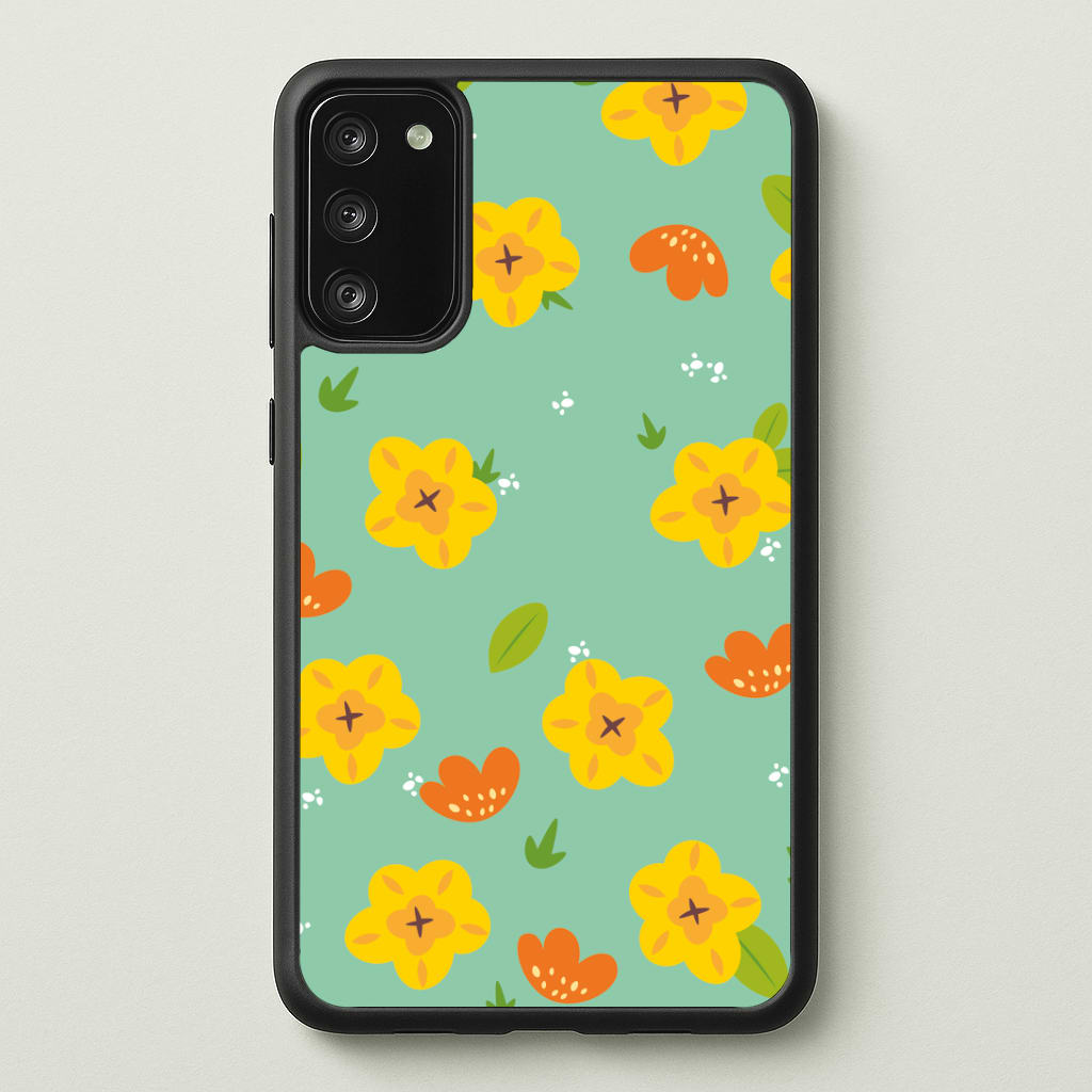 Yellow And Orange Pattern - Floral Phone Case