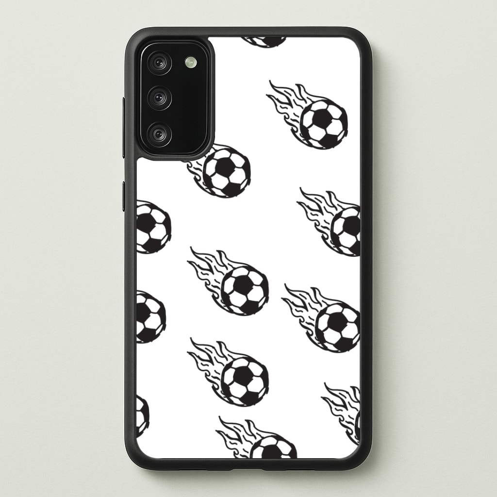 Flaming Football Pattern Phone Case